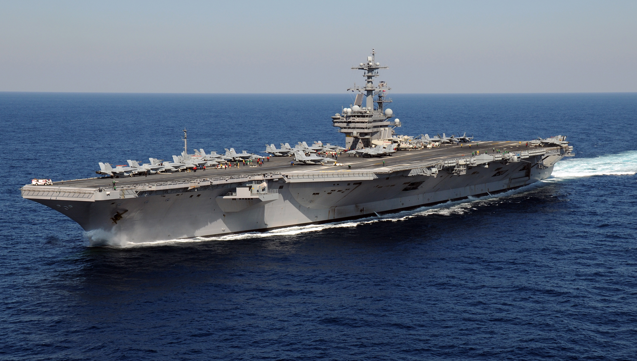 USS George H.W. Bush on exercise